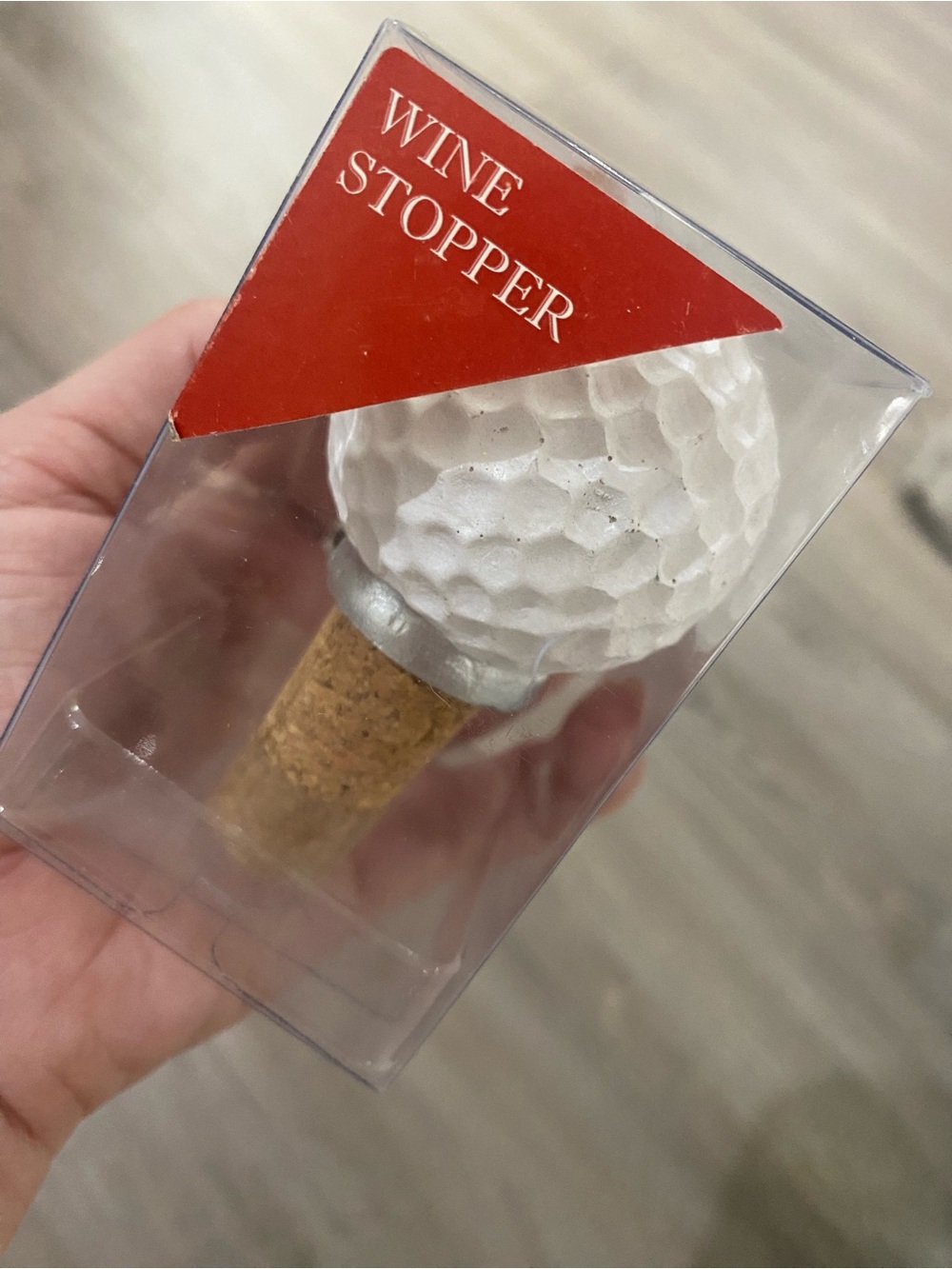 White Golf Ball Wine Stopper - Home Party Supplies